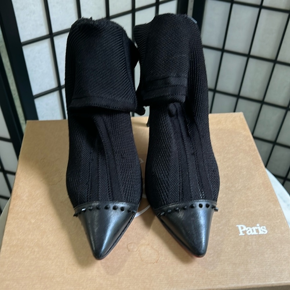 Christian Louboutin Spike Sock Boots in a size 7.5 or 37 1/2